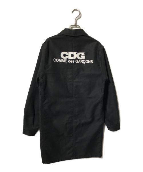 GOOD DESIGN SHOP COMME des GARCONS（グッドデザインショップ コムデギャルソン）GOOD DESIGN SHOP COMME des GARCONS (グッドデザインショップ コムデギャルソン) バックプリントコットンコート ブラック サイズ:Sの古着・服飾アイテム
