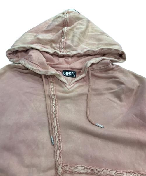 DIESEL（ディーゼル）DIESEL (ディーゼル) F-MIKKY プルオーバーパーカー ピンク サイズ:Sの古着・服飾アイテム
