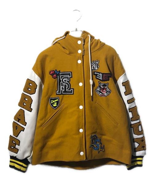DIESEL（ディーゼル）DIESEL (ディーゼル) W-EURNE ワッペンスタジャン ブラウン×ホワイト サイズ:SIZE XXSの古着・服飾アイテム