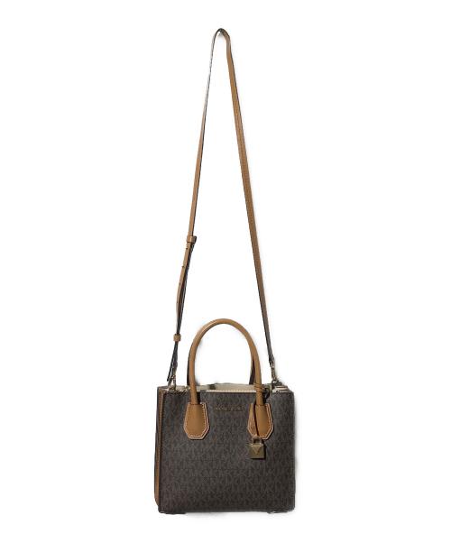 MICHAEL KORS（マイケル・コース）MICHAEL KORS (マイケル・コース) シグネチャー2WAYバッグ ブラウンの古着・服飾アイテム