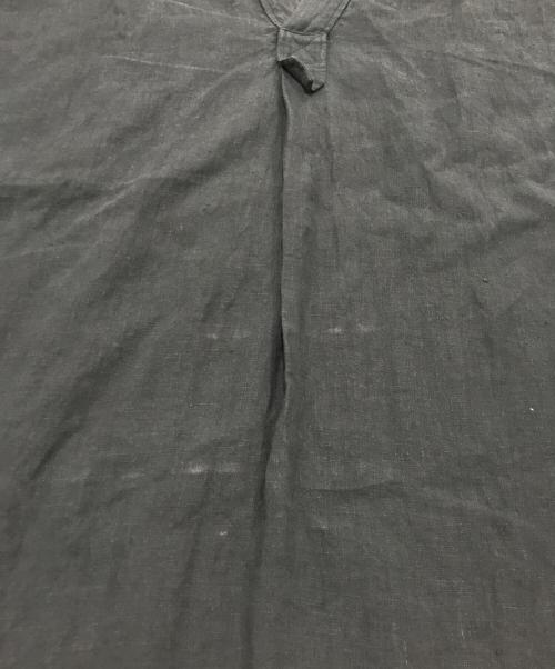 journal standard luxe（ジャーナルスタンダード ラックス）JOURNAL STANDARD LUXE (ジャーナルスタンダード ラックス) 40リネンワッシャー Vスキッパーシャツ ブラック サイズ:表記なしの古着・服飾アイテム