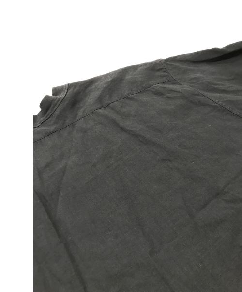 journal standard luxe（ジャーナルスタンダード ラックス）JOURNAL STANDARD LUXE (ジャーナルスタンダード ラックス) 40リネンワッシャー Vスキッパーシャツ ブラック サイズ:表記なしの古着・服飾アイテム