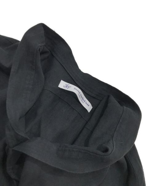 journal standard luxe（ジャーナルスタンダード ラックス）JOURNAL STANDARD LUXE (ジャーナルスタンダード ラックス) 40リネンワッシャー Vスキッパーシャツ ブラック サイズ:表記なしの古着・服飾アイテム