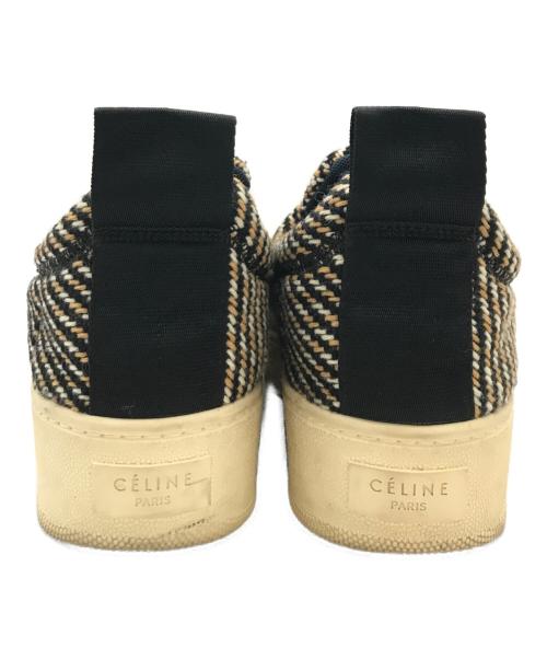 CELINE（セリーヌ）CELINE (セリーヌ) ツイードプルオンスニーカー ベージュ サイズ:38の古着・服飾アイテム