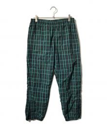 SUPREME（シュプリーム）の古着「Nylon Plaid Track Pant/ナイロンチェック柄トラックパンツ」｜グリーン×ブラック