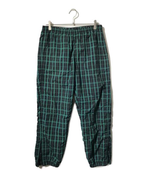 SUPREME（シュプリーム）SUPREME (シュプリーム) Nylon Plaid Track Pant/ナイロンチェック柄トラックパンツ グリーン×ブラック サイズ:Sの古着・服飾アイテム