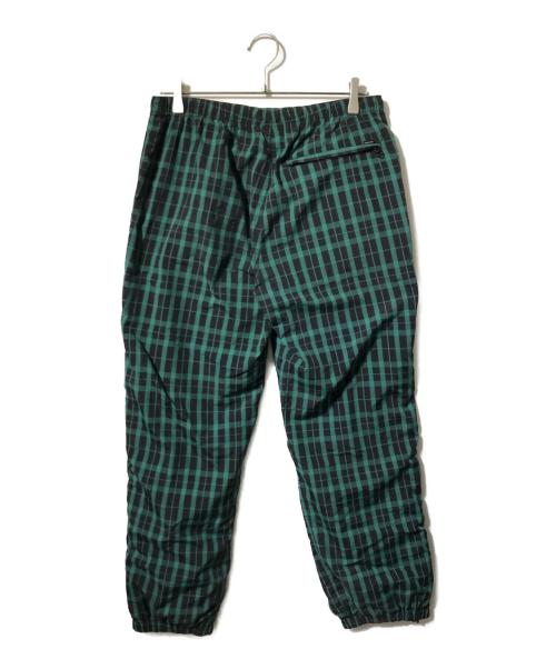 SUPREME（シュプリーム）SUPREME (シュプリーム) Nylon Plaid Track Pant/ナイロンチェック柄トラックパンツ グリーン×ブラック サイズ:Sの古着・服飾アイテム