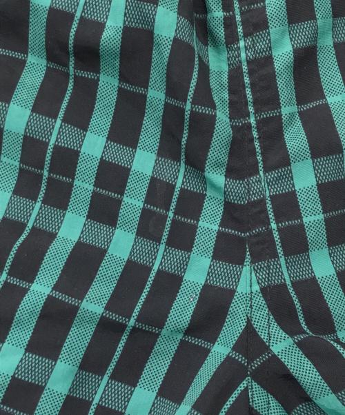 SUPREME（シュプリーム）SUPREME (シュプリーム) Nylon Plaid Track Pant/ナイロンチェック柄トラックパンツ グリーン×ブラック サイズ:Sの古着・服飾アイテム