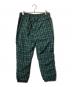 SUPREME (シュプリーム) Nylon Plaid Track Pant/ナイロンチェック柄トラックパンツ グリーン×ブラック サイズ:S：8000円
