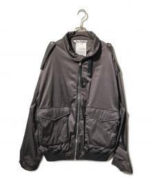 Acne studios（アクネ ストゥディオズ）の古着「サテンボンバージャケット」｜ブラウン