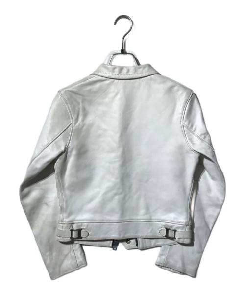 666（666）666 (666) シングルライダースジャケット ホワイト サイズ:34の古着・服飾アイテム
