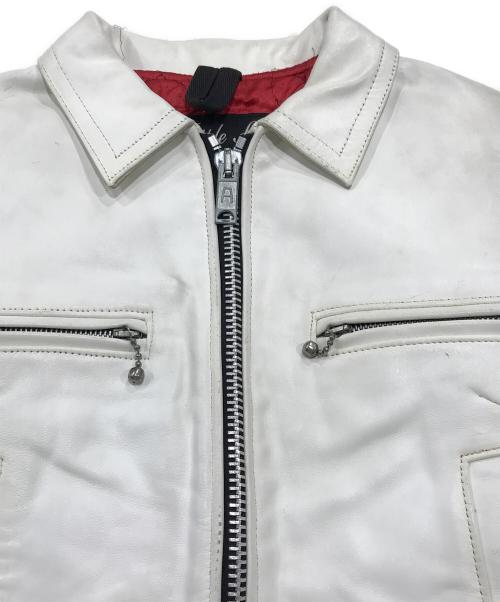 666（666）666 (666) シングルライダースジャケット ホワイト サイズ:34の古着・服飾アイテム