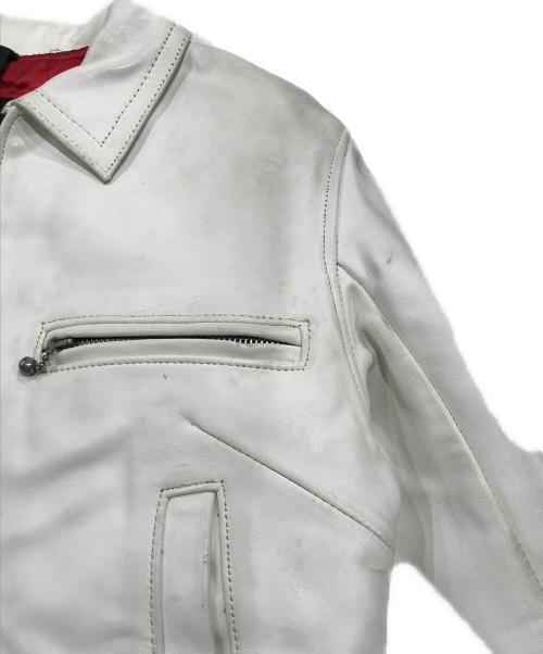 666（666）666 (666) シングルライダースジャケット ホワイト サイズ:34の古着・服飾アイテム