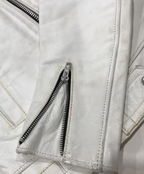 666（666）666 (666) シングルライダースジャケット ホワイト サイズ:34の古着・服飾アイテム
