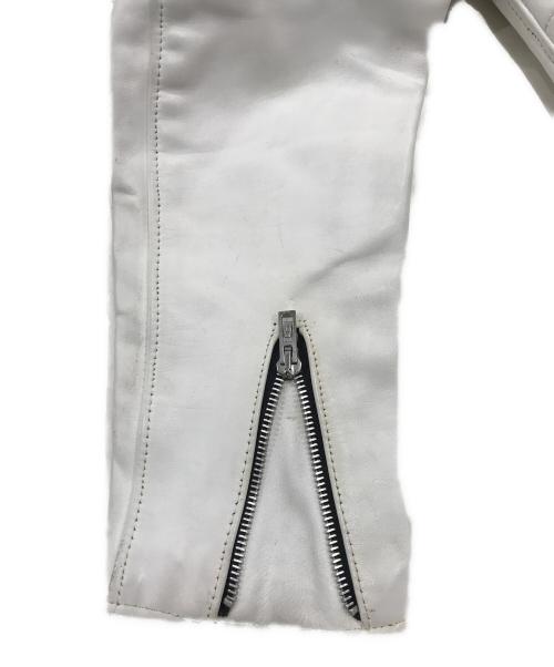 666（666）666 (666) シングルライダースジャケット ホワイト サイズ:34の古着・服飾アイテム