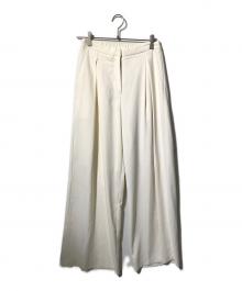 marjour（マージュール）の古着「BELT SET TUCK PANTS」｜ホワイト