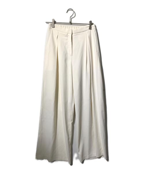 marjour（マージュール）marjour (マージュール) BELT SET TUCK PANTS ホワイト サイズ:Mの古着・服飾アイテム