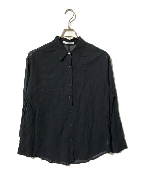 ETRE TOKYO（エトレトウキョウ）ETRE TOKYO (エトレトウキョウ) シアーコットンシャツ/長袖シャツ ネイビー サイズ:Freeの古着・服飾アイテム