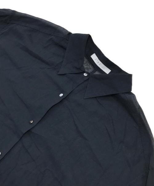 ETRE TOKYO（エトレトウキョウ）ETRE TOKYO (エトレトウキョウ) シアーコットンシャツ/長袖シャツ ネイビー サイズ:Freeの古着・服飾アイテム