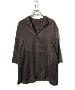 中古・古着通販】YOIHI (ヨイヒ) フリルカラーブラウス ブラック 