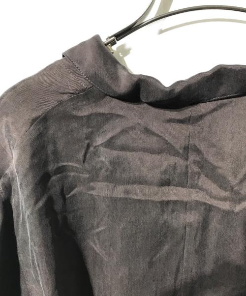 ETRE TOKYO（エトレトウキョウ）ETRE TOKYO (エトレトウキョウ) オープンネックキュプラシャツ ブラウン サイズ:Freeの古着・服飾アイテム