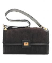 Salvatore Ferragamo（サルヴァトーレ フェラガモ）の古着「コーデュロイショルダーバッグ」｜ブラウン