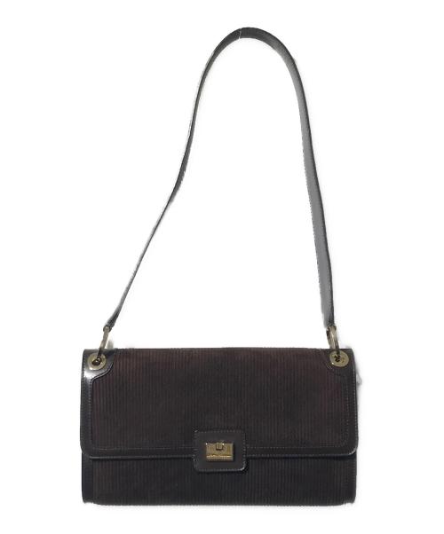 Salvatore Ferragamo（サルヴァトーレ フェラガモ）Salvatore Ferragamo (サルヴァトーレ フェラガモ) コーデュロイショルダーバッグ ブラウンの古着・服飾アイテム