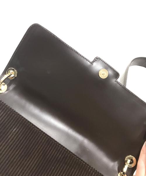 Salvatore Ferragamo（サルヴァトーレ フェラガモ）Salvatore Ferragamo (サルヴァトーレ フェラガモ) コーデュロイショルダーバッグ ブラウンの古着・服飾アイテム