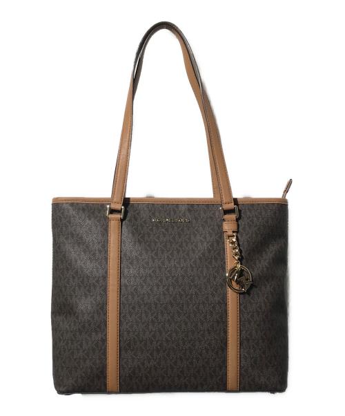 MICHAEL KORS（マイケルコース）MICHAEL KORS (マイケルコース) シグネチャートートバッグ ブラウンの古着・服飾アイテム