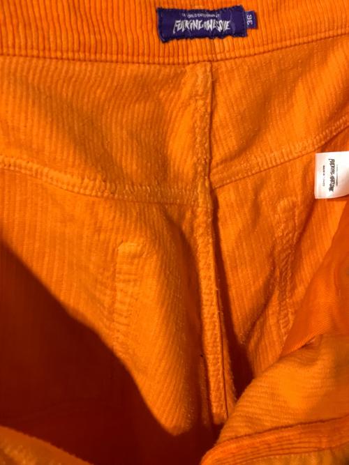 FUCKING AWESOME（ファッキンオーサム）FUCKING AWESOME (ファッキンオーサム) コーデュロイパンツ オレンジ サイズ:36の古着・服飾アイテム