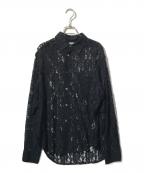 OUR LEGACYアワーレガシー）の古着「ポリシーレースシャツ/POLICY LACE SHIRT」｜ブラック