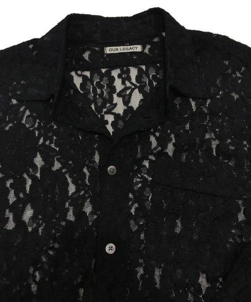OUR LEGACY（アワーレガシー）OUR LEGACY (アワーレガシー) ポリシーレースシャツ/POLICY LACE SHIRT ブラック サイズ:46の古着・服飾アイテム