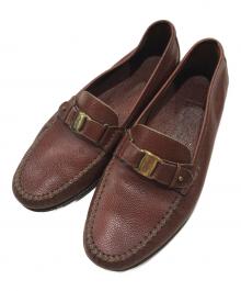 Salvatore Ferragamo（サルヴァトーレ フェラガモ）の古着「ドライビングシューズ」｜ブラウン