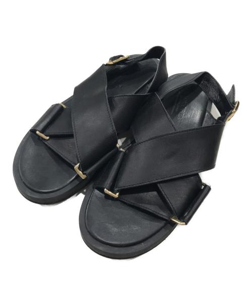 PADRONE（パドローネ）PADRONE (パドローネ) 別注BELT SANDAL ブラック サイズ:42の古着・服飾アイテム