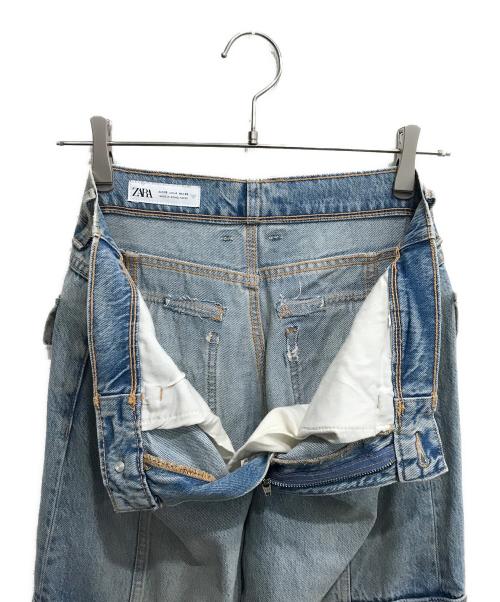 ZARA（ザラ）ZARA (ザラ) デニムカーゴパンツ インディゴ サイズ:SIZE 26の古着・服飾アイテム