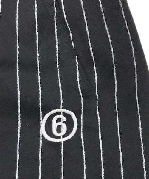 MM6 Maison Margiela（エムエムシックスメゾンマルジェラ）MM6 Maison Margiela (エムエムシックスメゾンマルジェラ) ストライプパンツ/レーヨンパンツ ブラック サイズ:160cmの古着・服飾アイテム