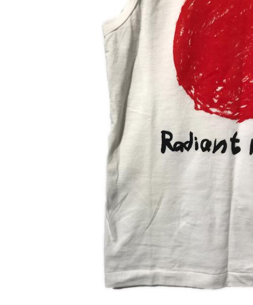 COMME des GARCONS（コムデギャルソン）COMME des GARCONS (コムデギャルソン) プリントノースリーブTシャツ ホワイト×レッド サイズ:SSの古着・服飾アイテム