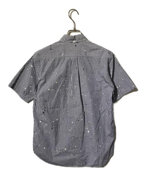 COMME des GARCONS HOMME（コムデギャルソン オム）COMME des GARCONS HOMME (コムデギャルソン オム) ペイントギンガムチェックシャツ ブルー×ホワイト サイズ:XSの古着・服飾アイテム