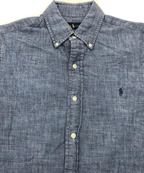 POLO RALPH LAUREN（ポロ・ラルフローレン）POLO RALPH LAUREN (ポロ・ラルフローレン) シャンブレーボタンダウンシャツ ブルー サイズ:Sの古着・服飾アイテム