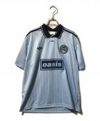 adidas×oasisアディダス×オアシス）の古着「ツアー ジャカード ジャージポロシャツ」｜ブルー