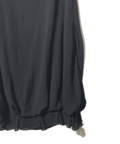 FOXEY NEWYORK（フォクシーニューヨーク）FOXEY NEWYORK (フォクシーニューヨーク) ノースリーブワンピース ブラック サイズ:38の古着・服飾アイテム