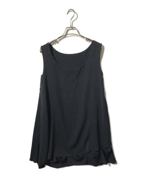 FOXEY NEWYORK（フォクシーニューヨーク）FOXEY NEWYORK (フォクシーニューヨーク) ノースリーブワンピース ブラック サイズ:38の古着・服飾アイテム