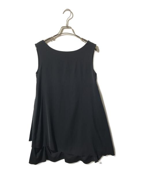 FOXEY NEWYORK（フォクシーニューヨーク）FOXEY NEWYORK (フォクシーニューヨーク) ノースリーブワンピース ブラック サイズ:38の古着・服飾アイテム
