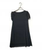 FOXEY NEWYORKフォクシーニューヨーク）の古着「フリル袖ワンピース」｜ブラック