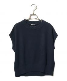 theory luxe（セオリーリュクス）の古着「ノースリーブニット」｜ネイビー