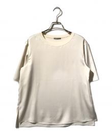 theory luxe（セオリーリュクス）の古着「サテンブラウス」｜ベージュ