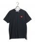 PLAY COMME des GARCONS（プレイコムデギャルソン）の古着「ハートワッペンTシャツ/クルーネック半袖Tシャツ」｜ブラック