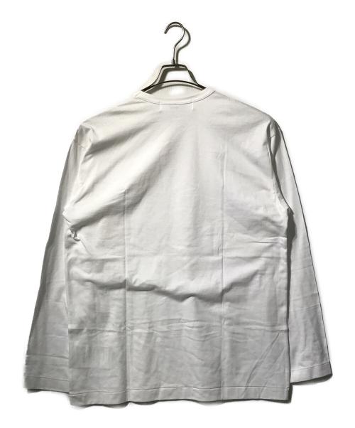 PLAY COMME des GARCONS（プレイコムデギャルソン）PLAY COMME des GARCONS (プレイコムデギャルソン) ハートワッペンロングスリーブカットソー/長袖カットソー ホワイト サイズ:XXLの古着・服飾アイテム