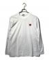 PLAY COMME des GARCONS（プレイコムデギャルソン）の古着「ハートワッペンロングスリーブカットソー/長袖カットソー」｜ホワイト
