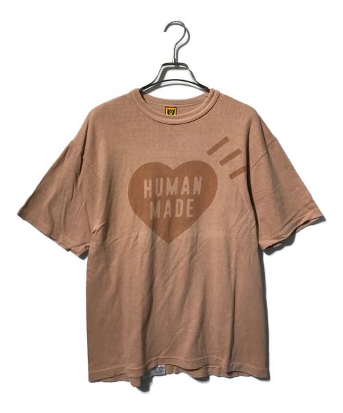 HUMAN MADE（ヒューマンメイド）HUMAN MADE (ヒューマンメイド) ハートプリントTシャツ/クルーネック半袖Ｔシャツ オレンジ サイズ:Lの古着・服飾アイテム
